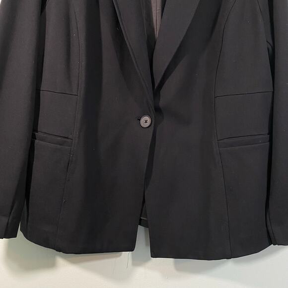 Torrid Women Black One Button Knit Blazer Size 2 (18/20) Business/ Work - Picture 4 of 8